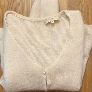 Sezane Cream Women's Cardigan Sweater